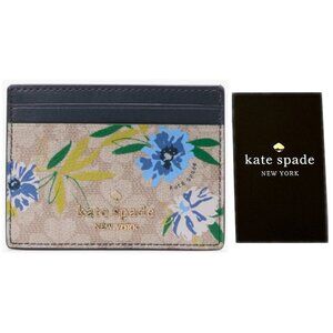 Kate Spade Floral Card Holder - Blue and Green